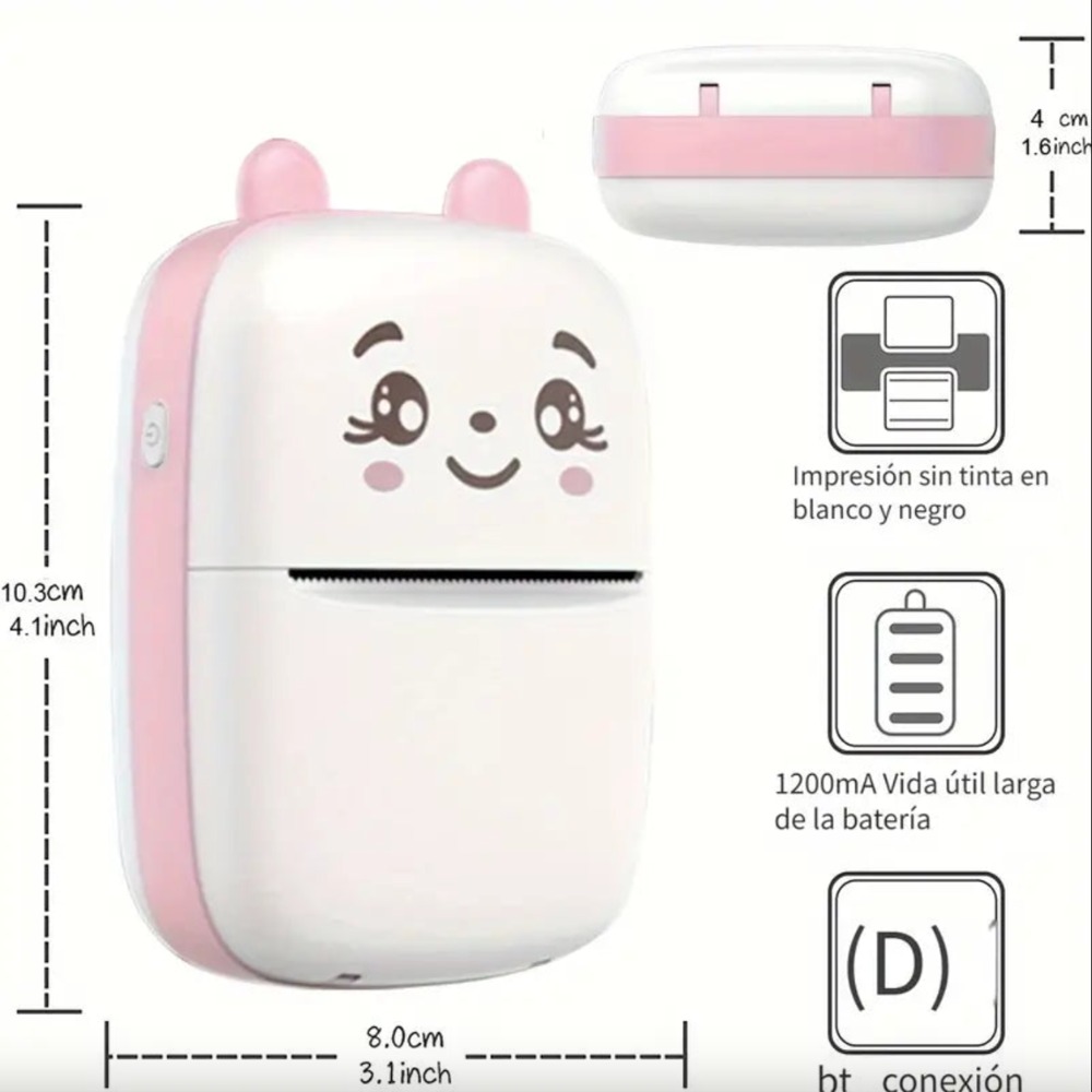 Cute-Cat Impresora Portátil