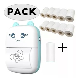 Impresora de gatito + 10 rollos